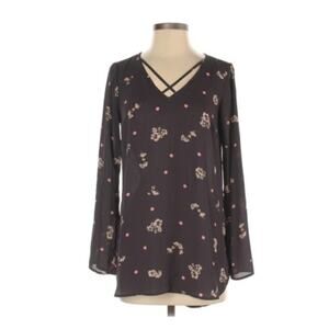 Express Factory Bell Sleeve Floral Shirt XS